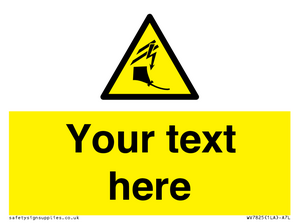 Custom warning kite flying near powerlines